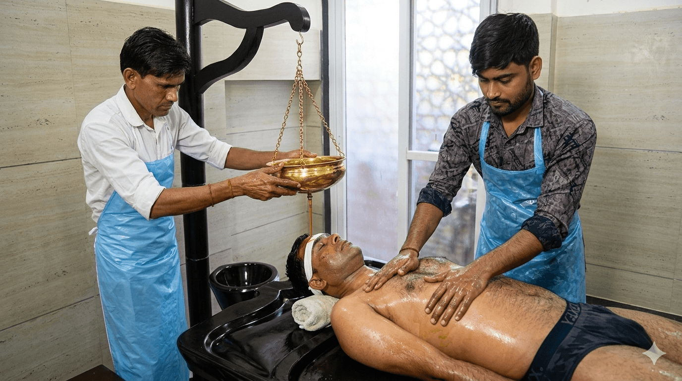 Panchakarma therapy session